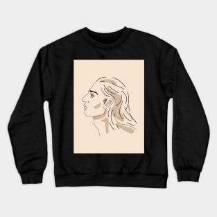 Illustration of a Man's profile Crewneck Sweatshirt